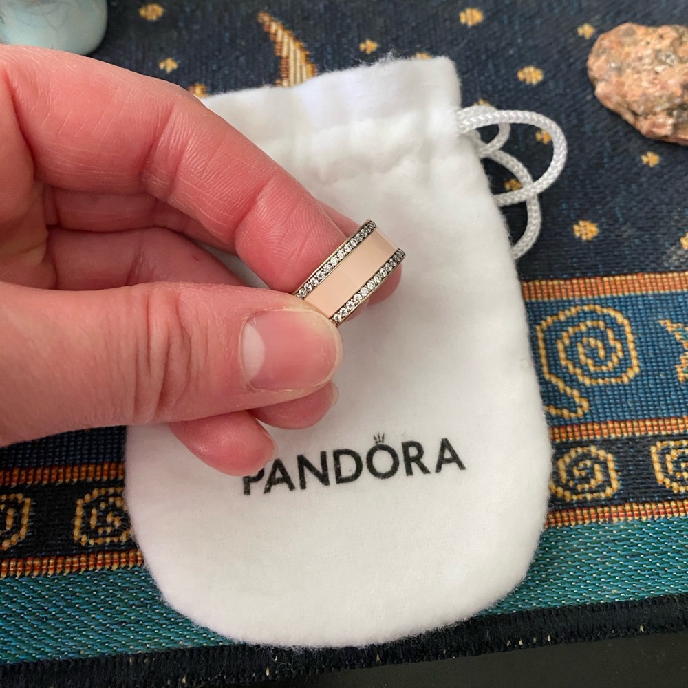 Pink Pandora Ring Size 4
